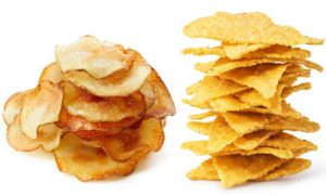 corn tortilla chips vs potato chips